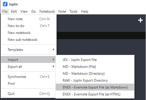 Import ENEX to Joplin